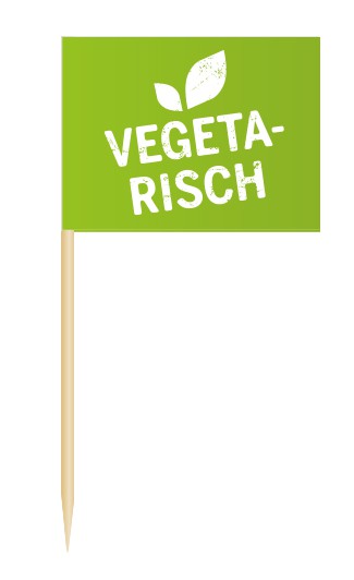 Minifahnen Dekopicker / Flags Vegetarisch